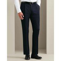 Charles Tyrwhitt Slim Fit Wool Rich Flannel Trousers Navy
