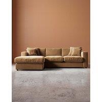 Swoon Easy Velvet Left Corner Sofa Tan