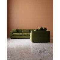 Swoon Althaea Easy Velvet Corner Sofa Green