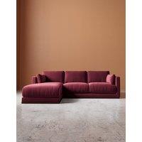 Swoon Easy Velvet Left Corner Sofa Burgundy