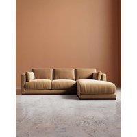 Swoon Alesund Easy Velvet Right Corner Sofa Tan