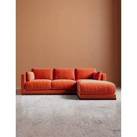 Swoon Alesund Easy Velvet Right Corner Sofa Orange