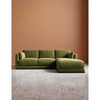 Swoon Alesund Easy Velvet Right Corner Sofa Green