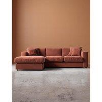 Swoon Easy Velvet Left Corner Sofa Brown