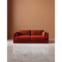 Swoon Alesund Crushed Velvet 2 Seater Sofa Dark Orange