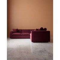 Swoon Althaea Easy Velvet Corner Sofa Burgundy