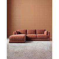 Swoon Easy Velvet Left Corner Sofa Brown