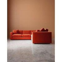Swoon Althaea Easy Velvet Corner Sofa Orange