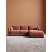Swoon Alesund Easy Velvet Right Corner Sofa Brown