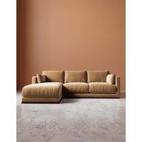 Swoon Easy Velvet Left Corner Sofa Tan
