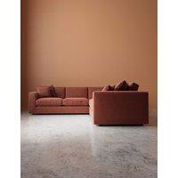 Swoon Althaea Easy Velvet Corner Sofa Brown