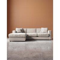 Swoon Crushed Velvet Left Corner Sofa Cream