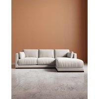Swoon Alesund Crushed Velvet Right Corner Sofa Cream
