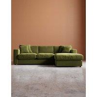 Swoon Althaea Easy Velvet Right Corner Sofa Green