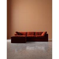 Swoon Seattle Crushed Velvet Left Corner Sofa Red