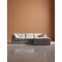 Swoon Seattle Crushed Velvet Right Corner Sofa Cream