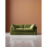 Swoon Seattle Easy Velvet 2 Seater Sofa Green