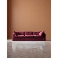 Swoon Seattle Easy Velvet 3 Seater Sofa Red