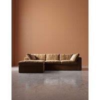 Swoon Easy Velvet Left Corner Sofa Tan