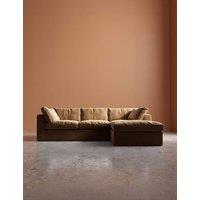 Swoon Seattle Easy Velvet Right Corner Sofa Tan