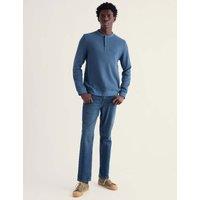 Seasalt Cornwall Pure Cotton Textured Crew Neck Top Light Blue
