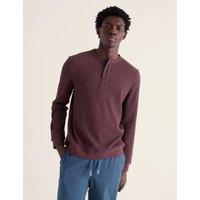 Seasalt Cornwall Pure Cotton Textured Crew Neck Top Dark Brown