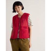 Seasalt Cornwall Relaxed Fleece Gilet Red