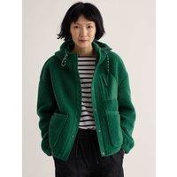 Seasalt Cornwall Oversized Zip Up Hoodie Dark Green