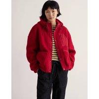 Seasalt Cornwall Oversized Zip Up Hoodie Red