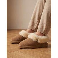 Jones Bootmaker Leather Round Toe Ballerina Slippers Brown