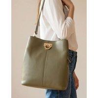 Jones Bootmaker Leather Shoulder Bag Green