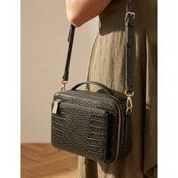 Jones Bootmaker Leather Cross Body Bag Green