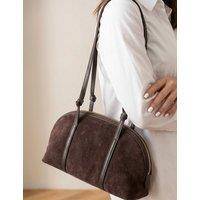 Jones Bootmaker Leather Multi Pocket Shoulder Bag Chocolate
