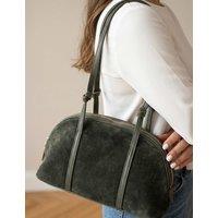 Jones Bootmaker Leather Multi Pocket Shoulder Bag Olive