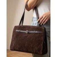 Jones Bootmaker Leather Multi Pocket Shoulder Bag Chocolate