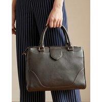 Jones Bootmaker Leather Multi Pocket Grab Bag Chocolate