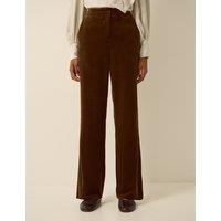 Monsoon Velvet Straight Leg Trousers Khaki