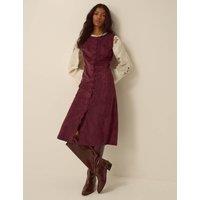 Monsoon Collared Neck Midi Dress Burgundy