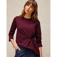 White Stuff Pure Cotton Regular Fit T-Shirt Plum