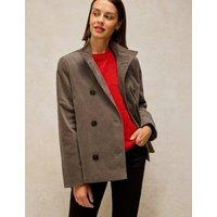 White Stuff Kaia Velvet Funnel Neck Jacket Natural