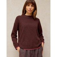 White Stuff Pure Cashmere Crew Neck Jumper Plum