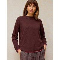 White Stuff Pure Cashmere Crew Neck Jumper Plum