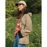 White Stuff Waxed Collared Coat Natural Mix