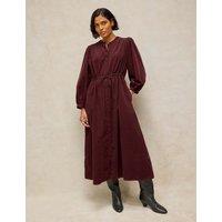 White Stuff Lana Cord Midi Dress Plum