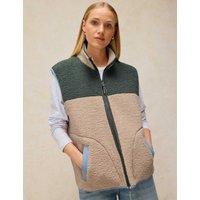 White Stuff Borg Printed Gilet Natural Mix