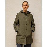 White Stuff Willow Waterproof Hooded Coat Khaki