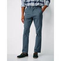 Crew Clothing Slim Fit Cotton Rich Chinos With Stretch Duck Egg