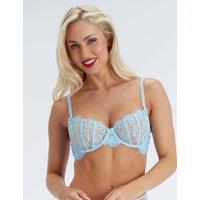 Boux Avenue Esme Lace Wired Balconette Bra Light Blue