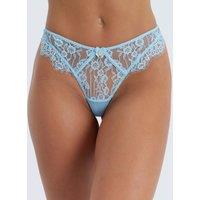 Boux Avenue Esme Lace High Rise Thong Light Blue