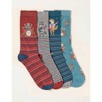 FatFace 4 Pack Novelty Cotton Rich Socks Multi